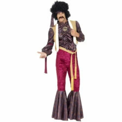 Smiffys 1970s Psychedelic Rocker Costume With Flares