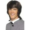 Smiffys 60s Male Mod Wig-Brown