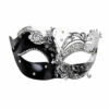 Black/Silver Filigree Eye Mask -Smiffys Shop N2032 black silver filigree eye mask