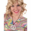 Peace Sign Earrings & Necklace -Smiffys Shop NL8021 peace sign earrings and necklace 70s ladies cr