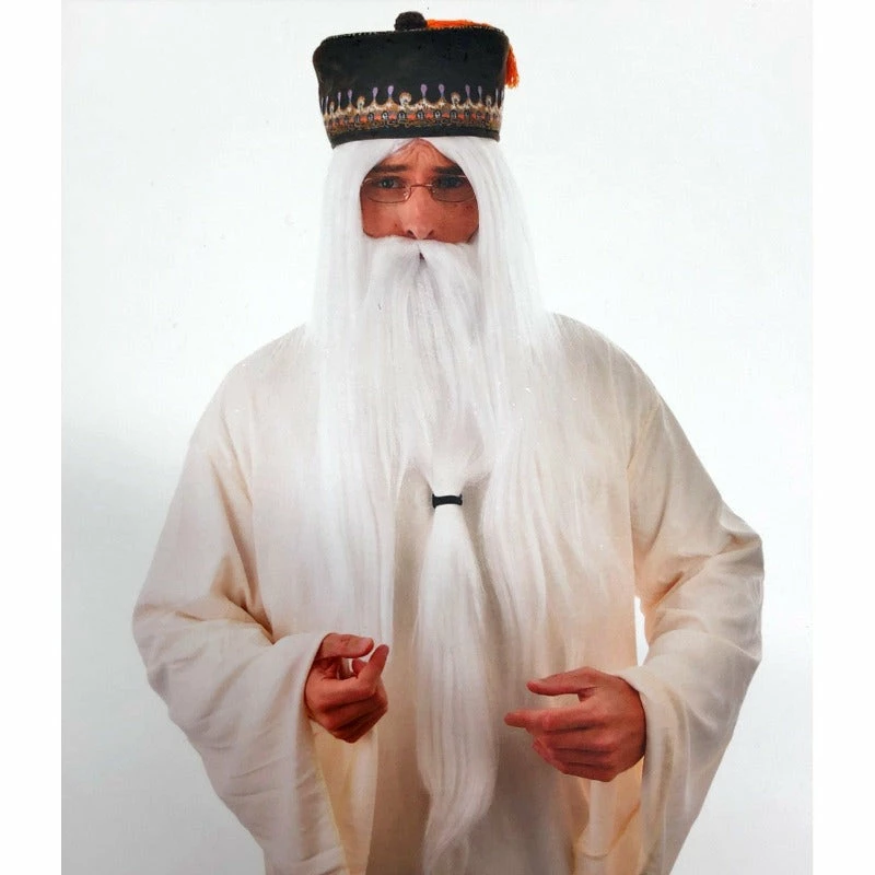 Wizard Wig And Beard Kit - Tomfoolery 3 Wizard Wig And Beard Kit - Tomfoolery