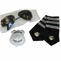 Police Kit Includes Badge, Glasses & Epaulettes