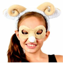 Ram/Sheep Headband & Mask Set -Smiffys Shop Ram Sheep Headband Mask Set cr