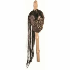 Shrunken Head On Stake Halloween Prop