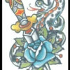 Tinsley FX Temp Tattoo - Snake & Dagger 1910 Vintage -Smiffys Shop Tattoo Vint Snake Dagger pkg jpg