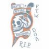 Tinsley FX Temp Tattoo - 1950 D.B.D. Skull -Smiffys Shop Tinsley Transfers Vintage Skull Skeleton Temp Tattoos cropped