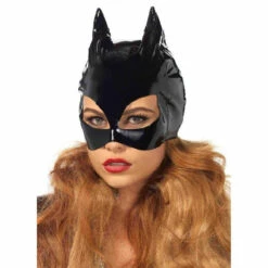 LEG AVENUE Wet Look Vinyl Cat Lady Costume Mask