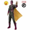 The Vision Marvel Costume - Hire -Smiffys Shop Vision Marvel Superhero Fancy Dress Costume Hire cropped