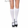 LEG AVENUE Knee High Socks - White & Black -Smiffys Shop White Knee High Socks aac93131 7652 411c a1ac 63f41aad44f9