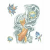 Extra Large Koi Tattoo - Tinsley FX Temporary Tattoo -Smiffys Shop XL 704 extra large koi tattoo tinsley temporary tattoo