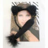 Black Cat Ears Headband With Tail -Smiffys Shop black cat headband and tail halloween costume shop brisbane cr