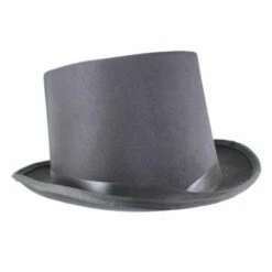 Black Satin Top Hat