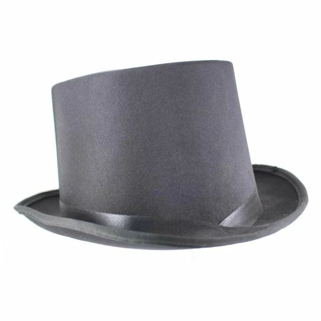 Black Satin Top Hat 3 Black Satin Top Hat