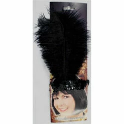 Black Twenties Flapper Headband