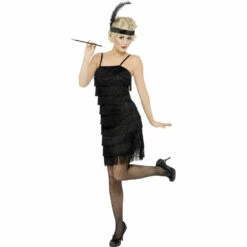Smiffys Black Flapper Dress