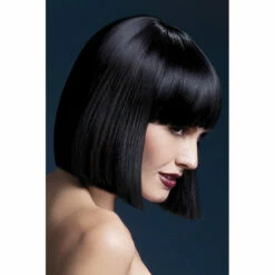 Smiffys Black Blunt Cut Bob Wig By Fever-Lola