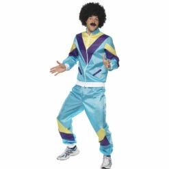 Smiffys Retro 80's Shell Suit - Blue