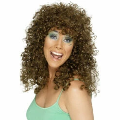 Smiffys Boogie Babe Wig (Brown)