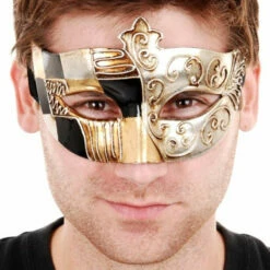 Tivoli-Black And Gold Eye Mask