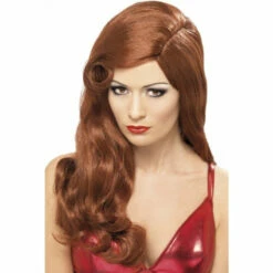 Smiffys Silver Screen Sensation Wig-Red