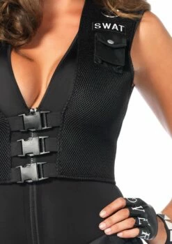 Deluxe SWAT Commander Ladies Costume - Leg Avenue -Smiffys Shop deluxeSWATcommanderladiescostumelegavenue.3