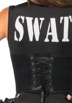 Deluxe SWAT Commander Ladies Costume - Leg Avenue -Smiffys Shop deluxeSWATcommanderladiescostumelegavenue.5