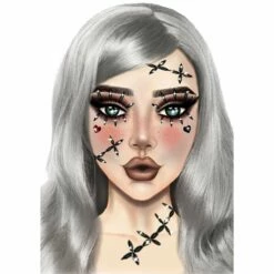 LEG AVENUE Stitches Scarecrow Rhinestone Stick-On Face Jewels