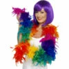 Smiffys Feather Boa - Multi Colour -Smiffys Shop feather boa mardi gras 43517 costume shop brisbane cr