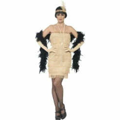 Smiffys Gold Ladies Flapper Dress