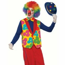 Floral Clown Vest And Tie - Adult