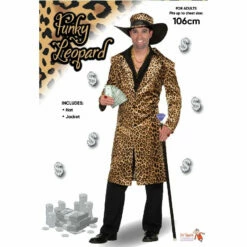 Funky Leopard Print Pimp Costume