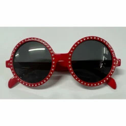 Glasses - Diamonte Circle - Asst Colors -Smiffys Shop glasses diamontee circle red 1