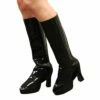 Go Go Boot Top Covers - Black -Smiffys Shop go go boot top covers black 1960s fancy dress brisbane cr