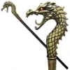 Gold Dragon Staff 114 Cm -Smiffys Shop gold dragon staff fancy dress brisbane cr