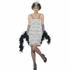 Smiffys Silver Flapper Dress