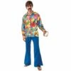 Men's Hippie Groovy Go Go Shirt -Smiffys Shop hippie groovy mens go go shirt 1960s 74449 costume shop brisbane cr