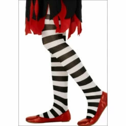 Smiffys Tights Black & White - Child