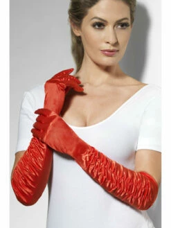 Smiffys Ladies Red Gloves