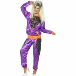 Smiffys Retro Shell Suit - Purple