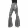 Smiffys Ladies Silver Flared Trousers -Smiffys Shop ladies silver flared trousers costume cr