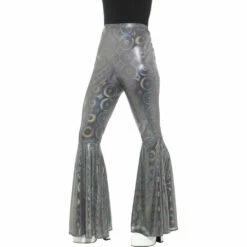 Smiffys Ladies Silver Flared Trousers