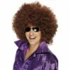 Smiffys Brown Mega Huge Afro Wig -Smiffys Shop large brown afro 1970s fancy dress costumes brisbane cr