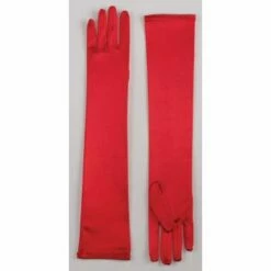 Long Satin Dress Gloves-Black/White/Red -Smiffys Shop long satin dress gloves red forum