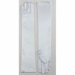 Long Satin Dress Gloves-Black/White/Red -Smiffys Shop long satin dress gloves white forum novelties