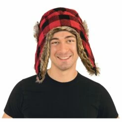 Lumberjack Hat In Black/Red