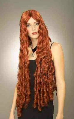Mesmerelda Long Wavy Ladies Wig-Blonde, Black & Auburn -Smiffys Shop mesmereldawigauburn