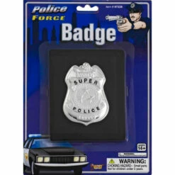 Metal Police Badge In Wallet