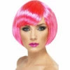 Smiffys Neon Pink Short Babe Wig -Smiffys Shop neon pink short babe wig 42051 costume shop brisbane cr