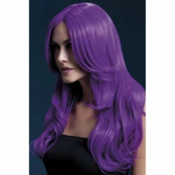 Smiffys Neon Purple Fever Khloe Wig