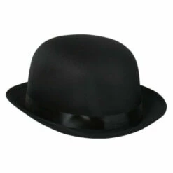 Bowler Hat - Black Satin - Dr Toms